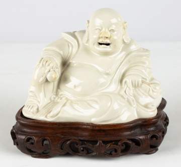 Chinese Buddha on Carved Stand