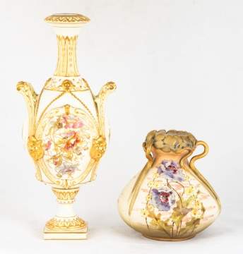 Two Hand Painted Porcelain Vases