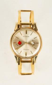14K Gold LeCoultre Futurematic Port Hole Wristwatch
