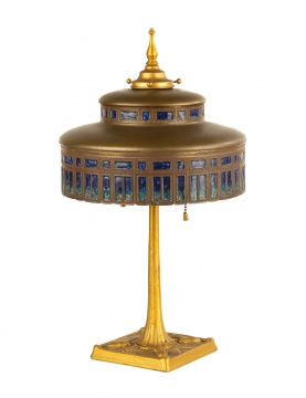 Tiffany Studios, New York Furnaces Plique-A-Jour Table Lamp