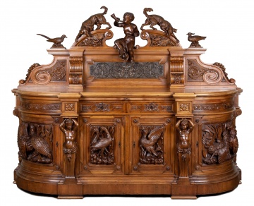 Attributed to Luigi Frullini (Italian, 1839-1897) An Outstanding Extensively Carved Side Cabinet