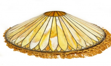 Vintage Leaded Glass Hanging Shade