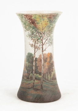 Handel Teroma Etched and  Painted Vase