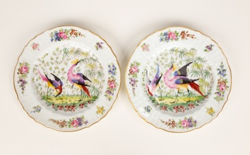 Two Chelsea Porcelain Hand Painted Plates