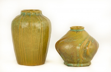 Two Crucible Art Pottery Pieces