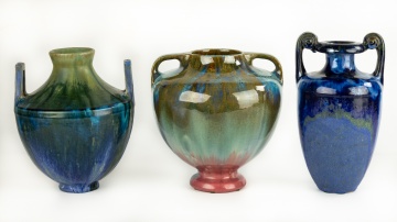 Three Pieces of Fulper Art Pottery