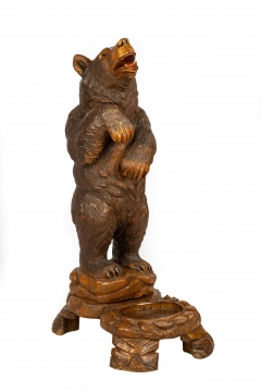 Carved Black Forest Bear Stand