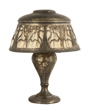 Heintz Art Lamp with Silver Overlay