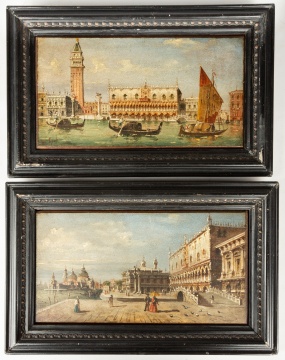(2) Venetian Scenes of the Grand Canal