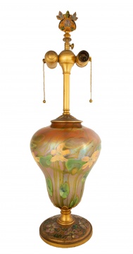 Louis C. Tiffany Furnaces Favrile & Enameled Lamp