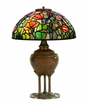 Rare Tiffany Studios, New York Tulip Table Lamp