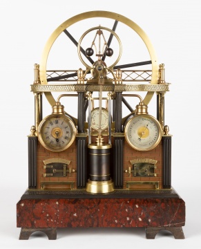 French Industrial Steam Engine Clock