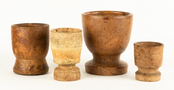 Four Early American Turned Mortars