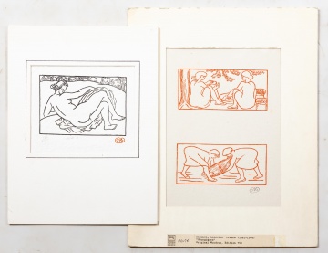(2) Aristide Maillol (France, 1861-1944) Woodcuts