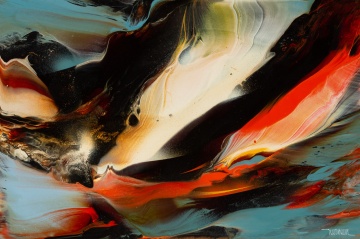 Leonardo Nierman (American, b. 1932) Volcanic Landscape