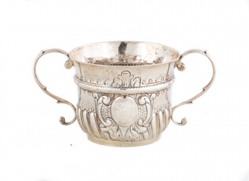 English Sterling Silver Caudle Cup