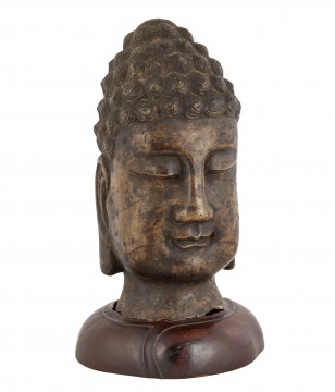Chinese Stone Buddha Head