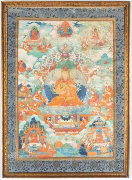 Tibetan Thangka of Seated Buddha