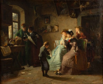 Friedrich Ortlieb (German, 1839-1909) Interior Scene