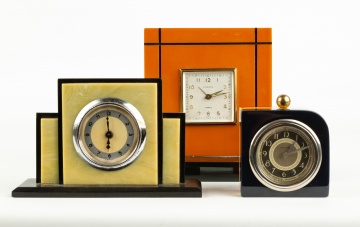 (3) Bakelite Desk Clocks