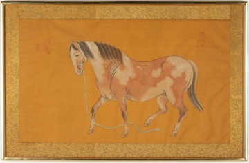 Chinese Painting on Silk of Horse