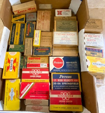 Group of Misc. Rifle & Pistol Cartridges in Boxes