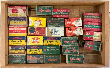 Group of .22 Long Rifle Ammo Boxes