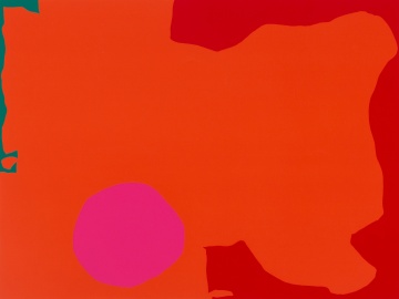 Patrick Heron (British, 1920-1999) "Magenta Disc, Red Edge"