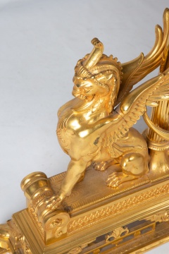 French Empire Style Chenets with Griffins