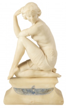 Art Deco Alabaster Sculpture of a Woman
