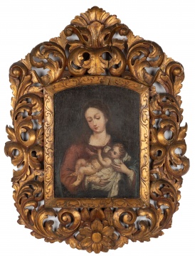 Old Master's Style Painting of Madonna and Child