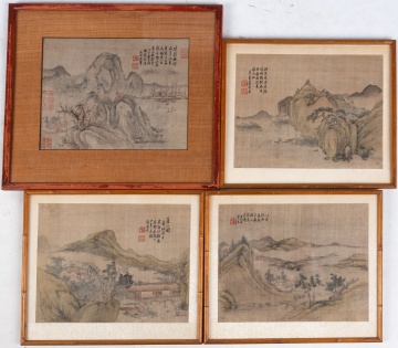 (4) Chinese Paintings on Silk