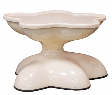 Wendell Castle (American, 1932-2018) "Molar Group" White Swivel Coffee Table