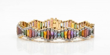 Bellarri 14k Gold, Multi-Stone & Diamond Bracelet