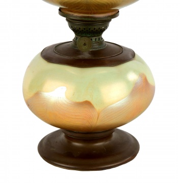 Tiffany Studios, New York Decorated Oil Lamp