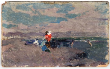 Joaquin Sorolla y Bastida (Spanish, 1863-1923) Playa de Valencia