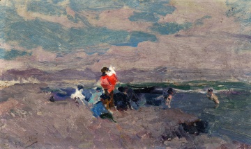 Joaquin Sorolla y Bastida (Spanish, 1863-1923) Playa de Valencia