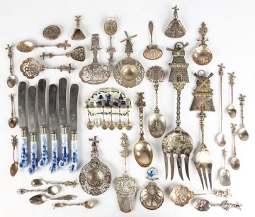 German / Dutch Silver Novelty Spoons & Serving Pieces