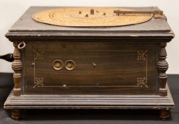 Ariston Organette Music Box Player With Punched Paper Records