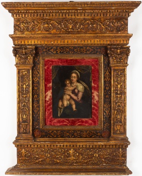 17th/18th Century Old Masters School Portrait of Madonna and Child