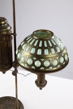 Tiffany Studios, New York Moorish Double Student Lamp