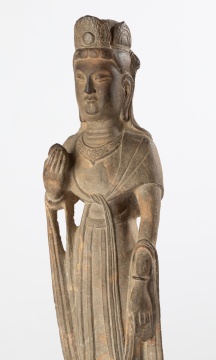 Early Limestone Figure of Guanyin