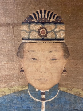 Chinese Silk Ancestral Portrait Painting