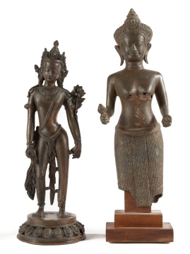 (2) Bronze Asian Figures