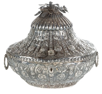 19th Century Ottoman Empire Silver Jewellery Box, Turkey