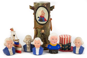 Group of German Paper Mache Patriotic Candy Containers