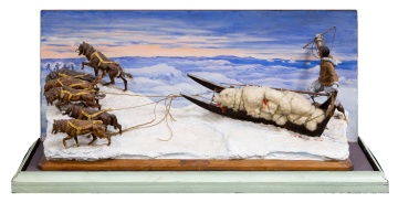 Earle Erik Heikka (American, 1910-1941) Diorama "Bringing in Nanooksoah