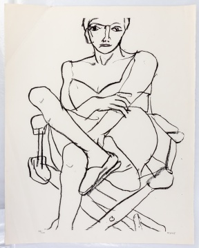 Richard Diebenkorn (1922-1993) "Seated Girl in Chemise"