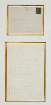 Jean Cocteau (French, 1889-1963) Signed Letter