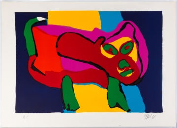 Karel Appel (American, 1921-2006) "Red Cat"